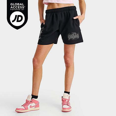 Hoodrich Women's Defuse Fleece Shorts in Black Size: XS