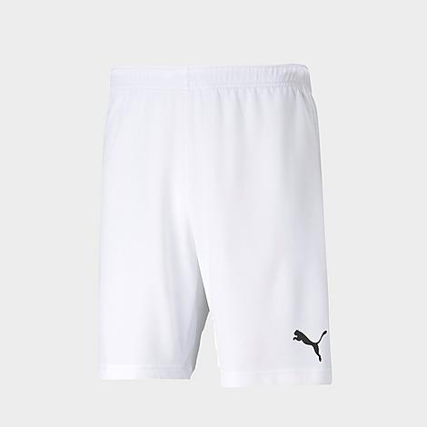 PUMA Men's teamRISE Soccer Shorts in Puma White/Puma Black Size: 2XL