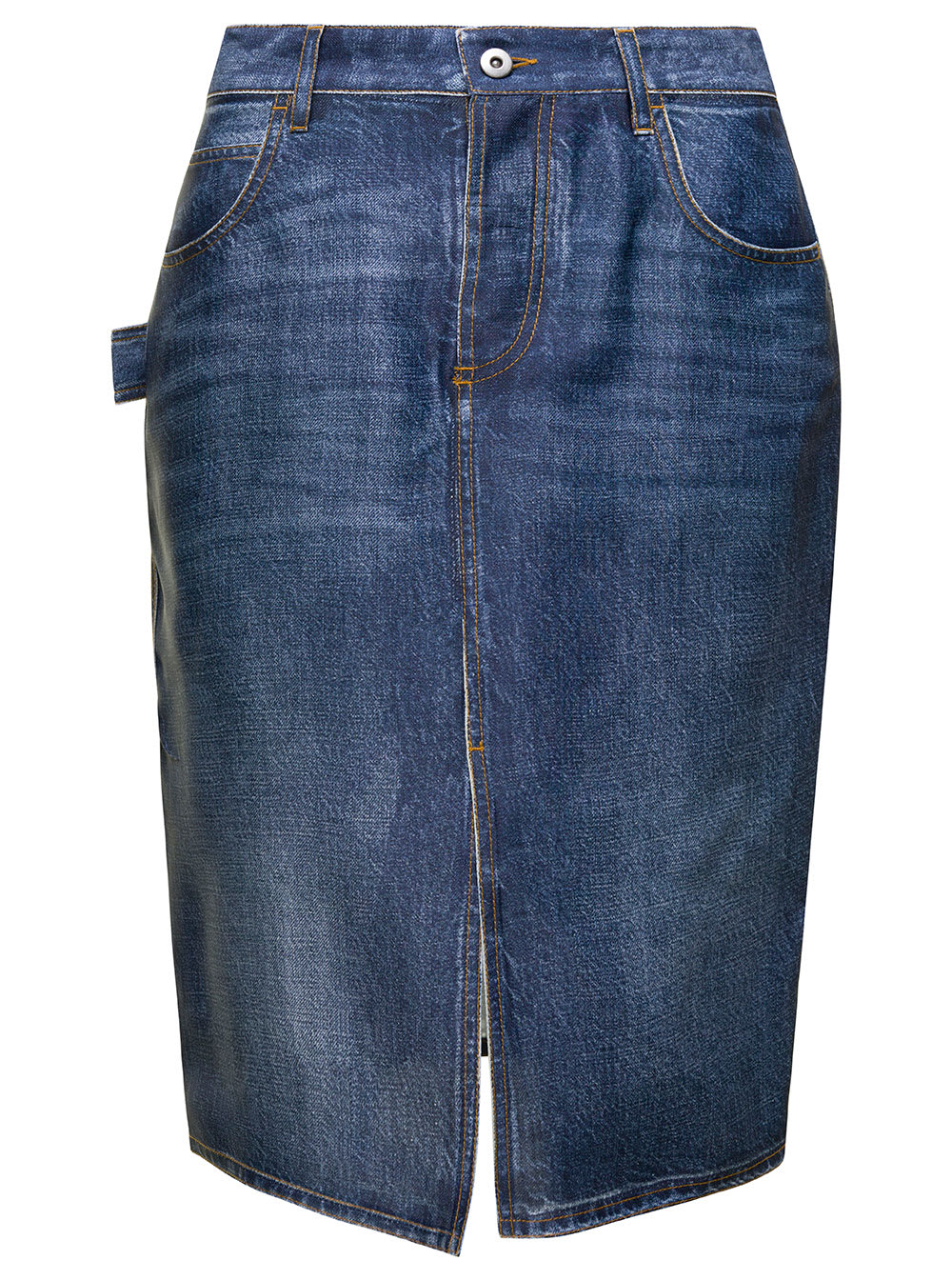 Bottega Veneta Midi Skirt With Logo Ptahc