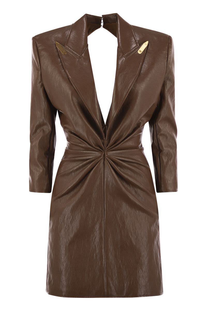 Elisabetta Franchi Craquelé Dress With Lapels