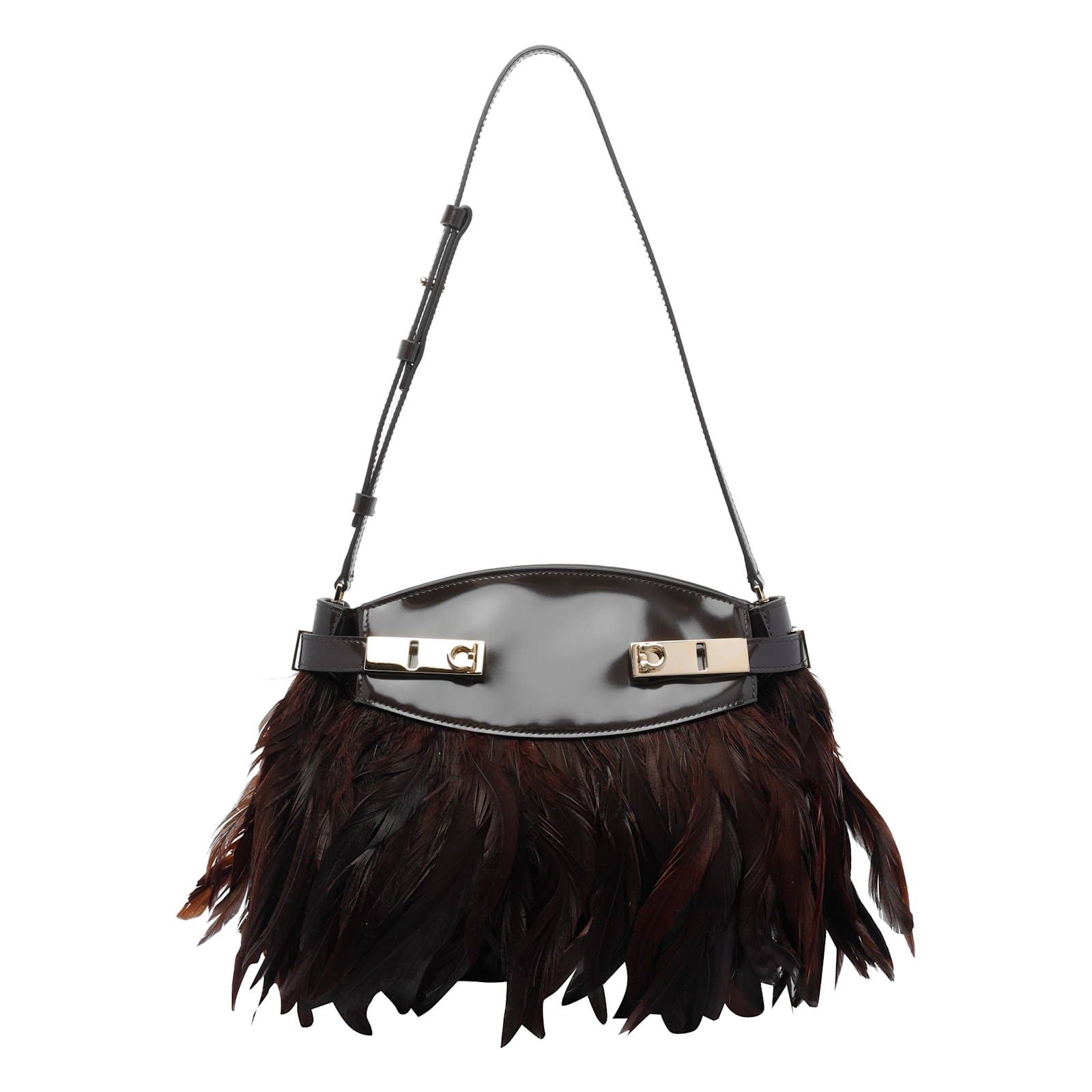Ferragamo Soft Hug With Feathers Crossbody Bag