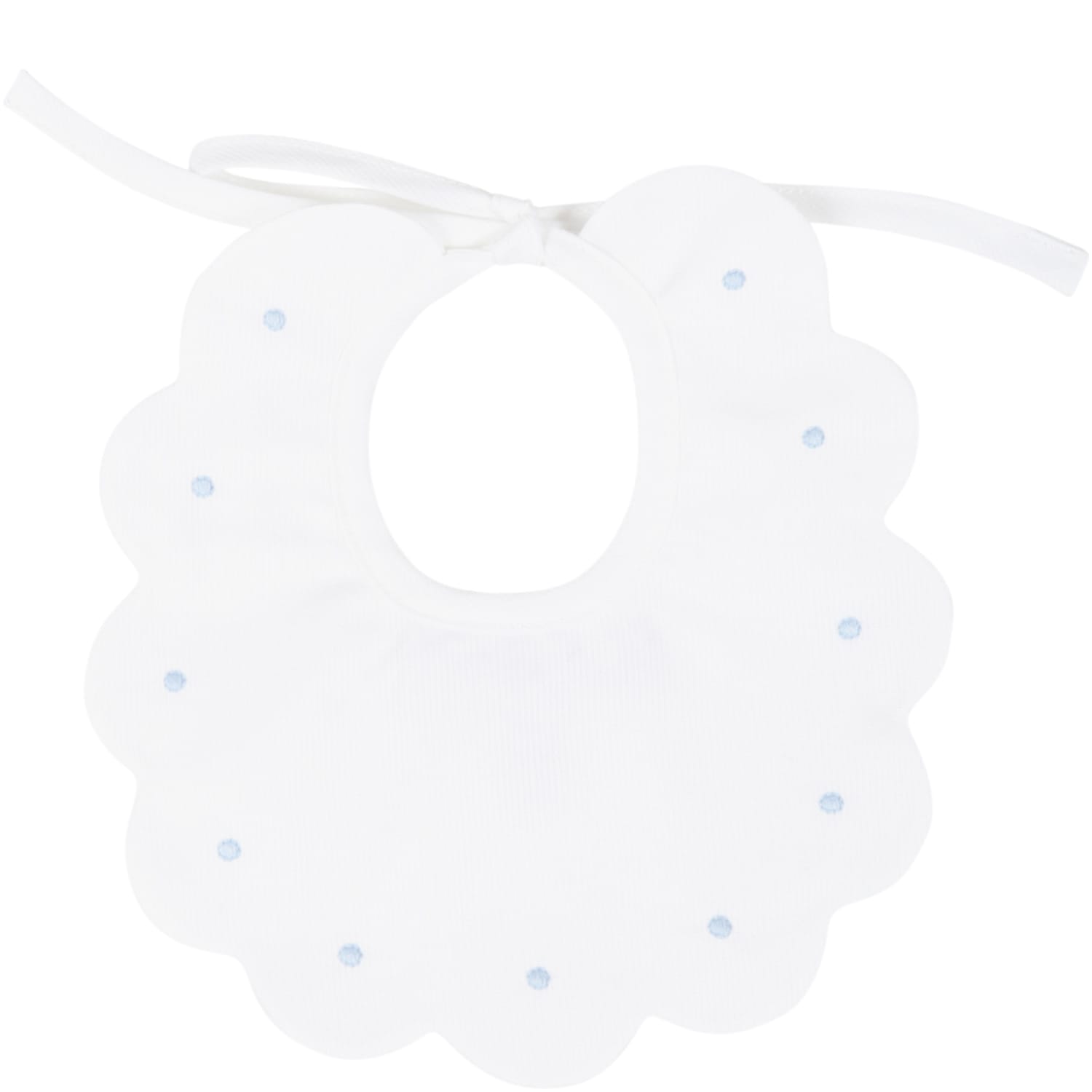 Little Bear White Bib For Babyboy
