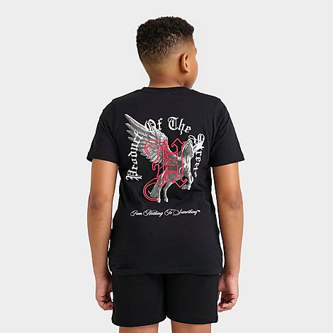Hoodrich Kids Pegasus T-Shirt in Black Size: Small