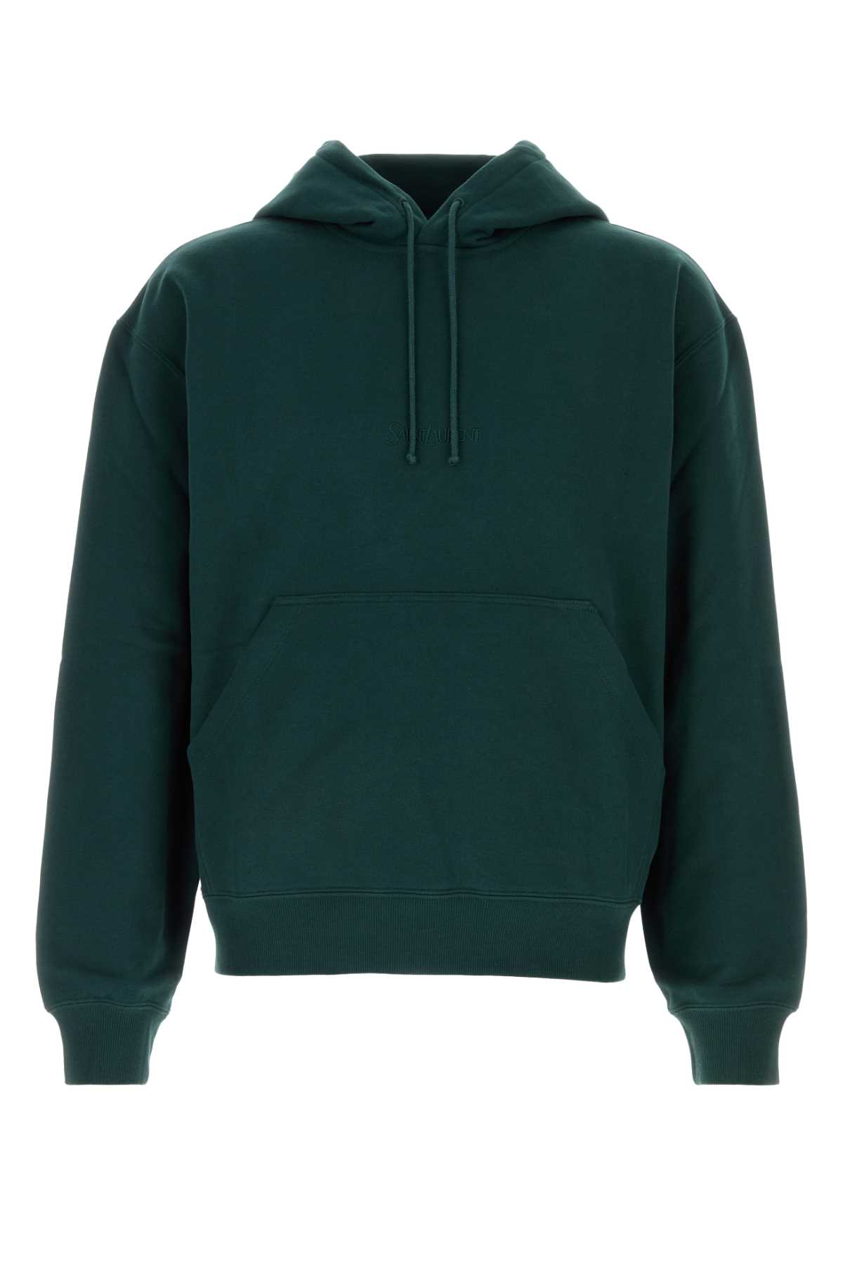Saint Laurent Petrol Blue Cotton Sweatshirt
