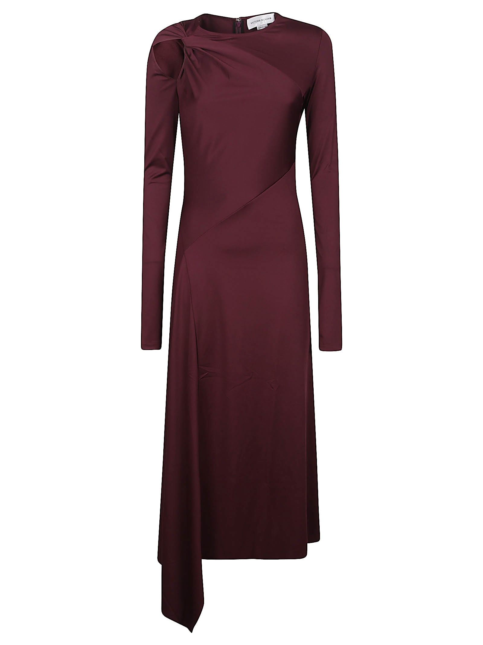 Victoria Beckham Twist Armhole Detail Midi Dress