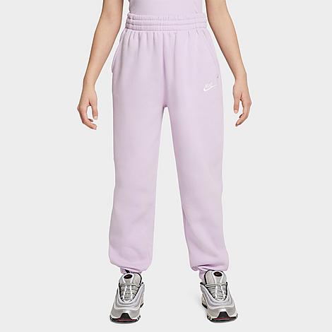 Nike Kids Sportswear Club Fleece Loose Jogger Pants in Doll/Doll/White Size: Large