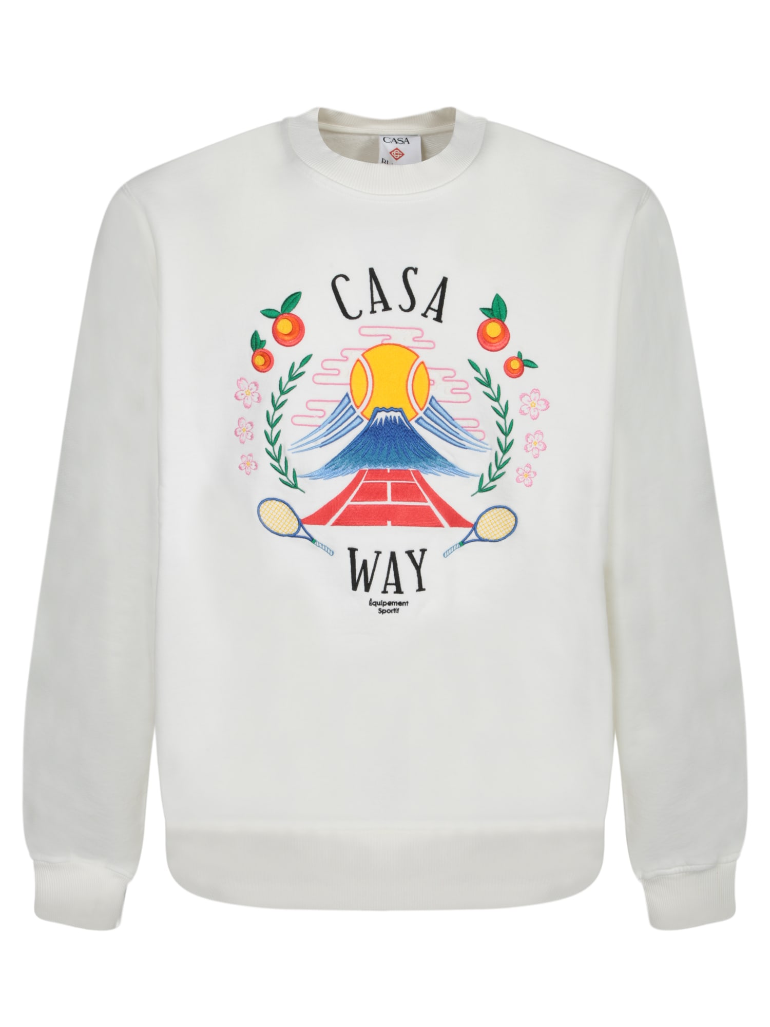 Casablanca White Embroidered Sweatshirt