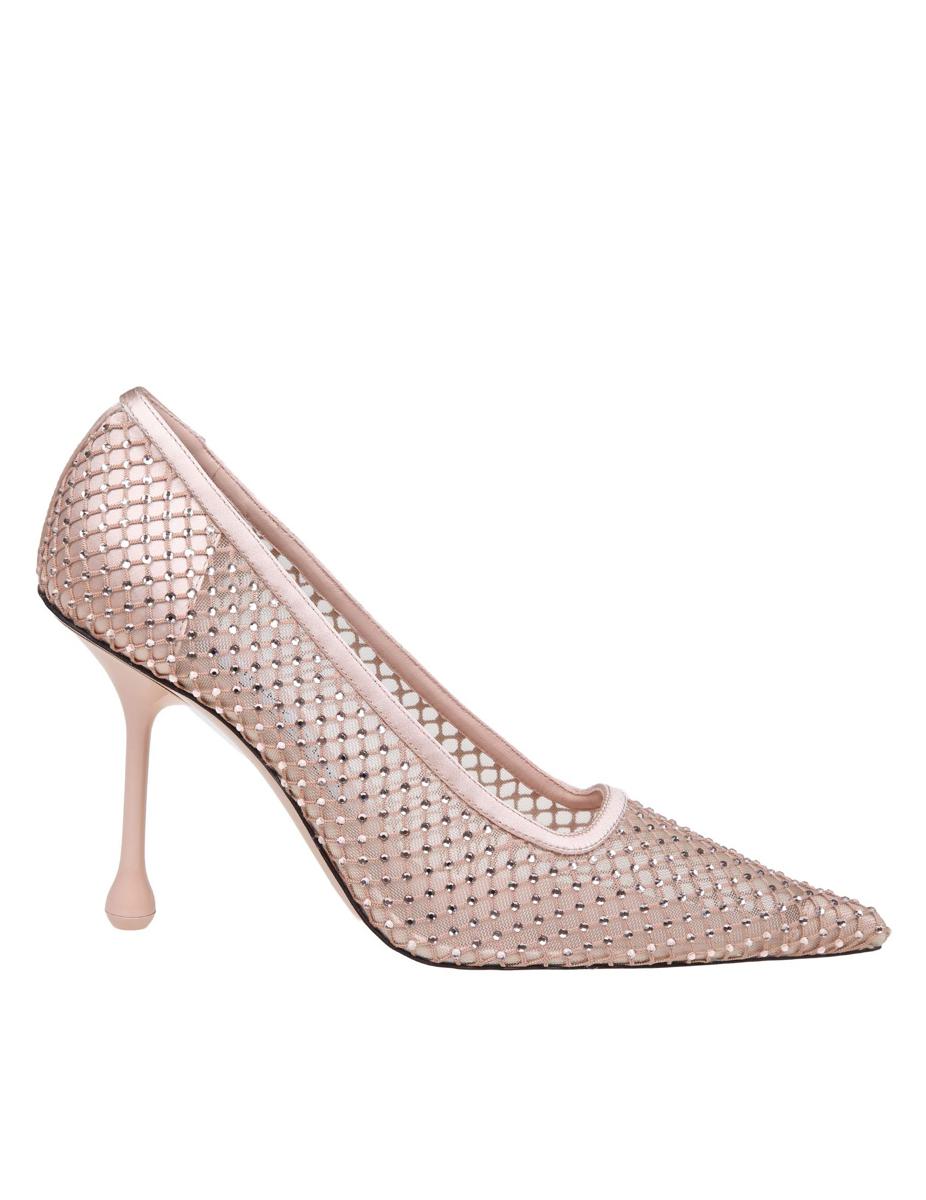 Jimmy Choo Satin And Mesh Pumps