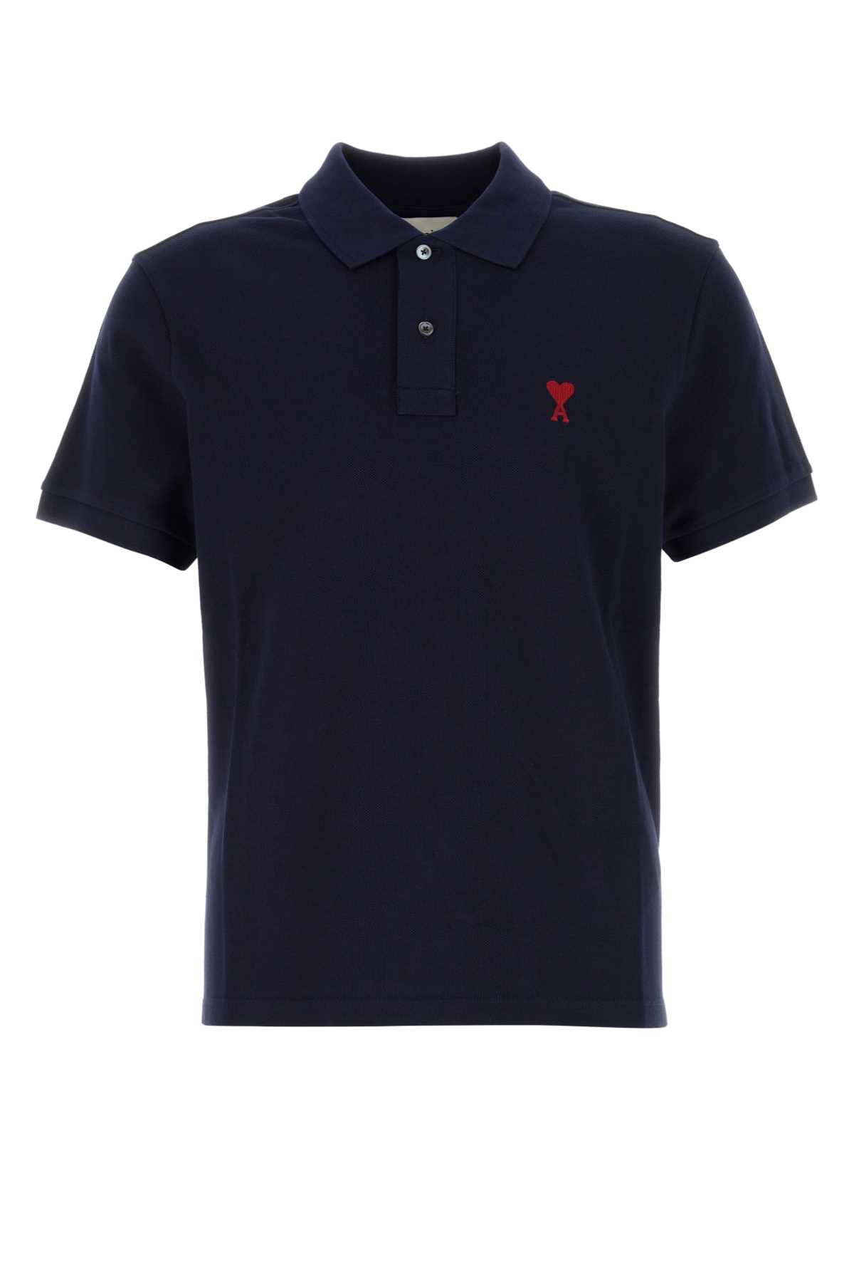 Ami Alexandre Mattiussi Navy Blue Piquet Polo Shirt