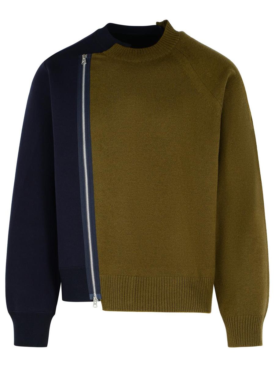 Sacai Navy Wool Sweater