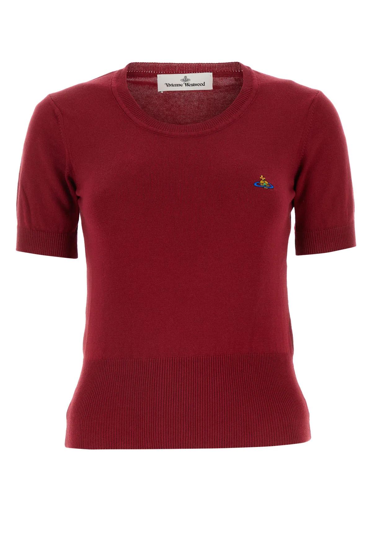 Vivienne Westwood Burgundy Cotton Blend Bea Sweater