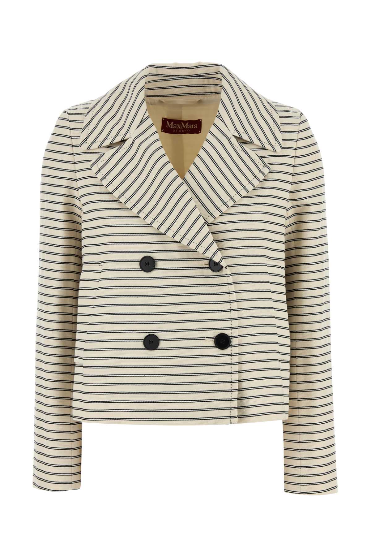 Max Mara Studio Embroidered Cotton Assuan Blazer