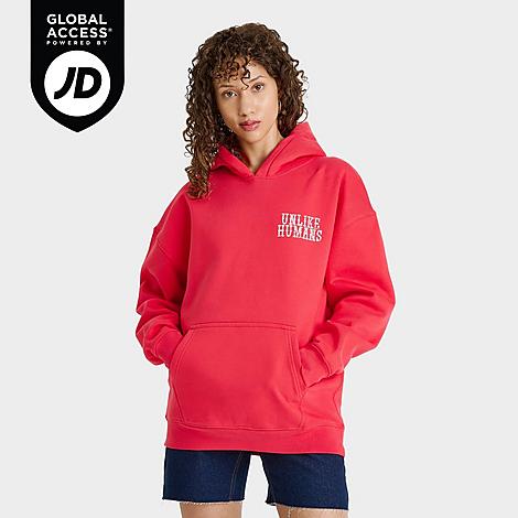 Unlike Humans Women's Howdy Hoodie in Hibiscus Size: XS