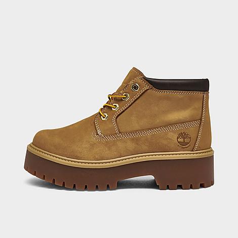 Timberland Women's Stone Street Premium Platform Waterproof Chukka Boots in Wheat Nubuck Size: 6.0