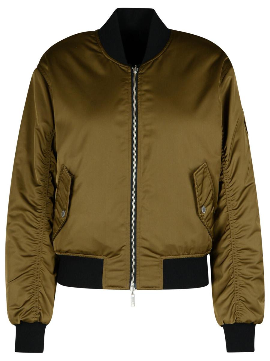 Moose Knuckles 'Jet' Green Polyester Bomber Jacket