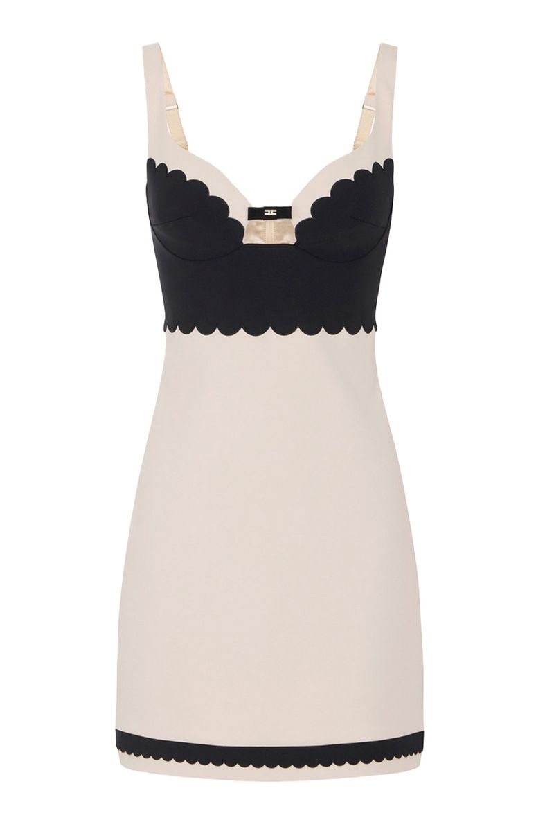 Elisabetta Franchi Butter And Black Dress