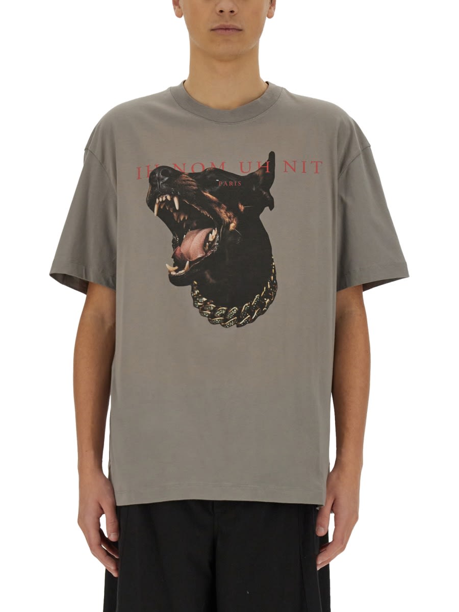ih nom uh nit Dobermann Print T-shirt