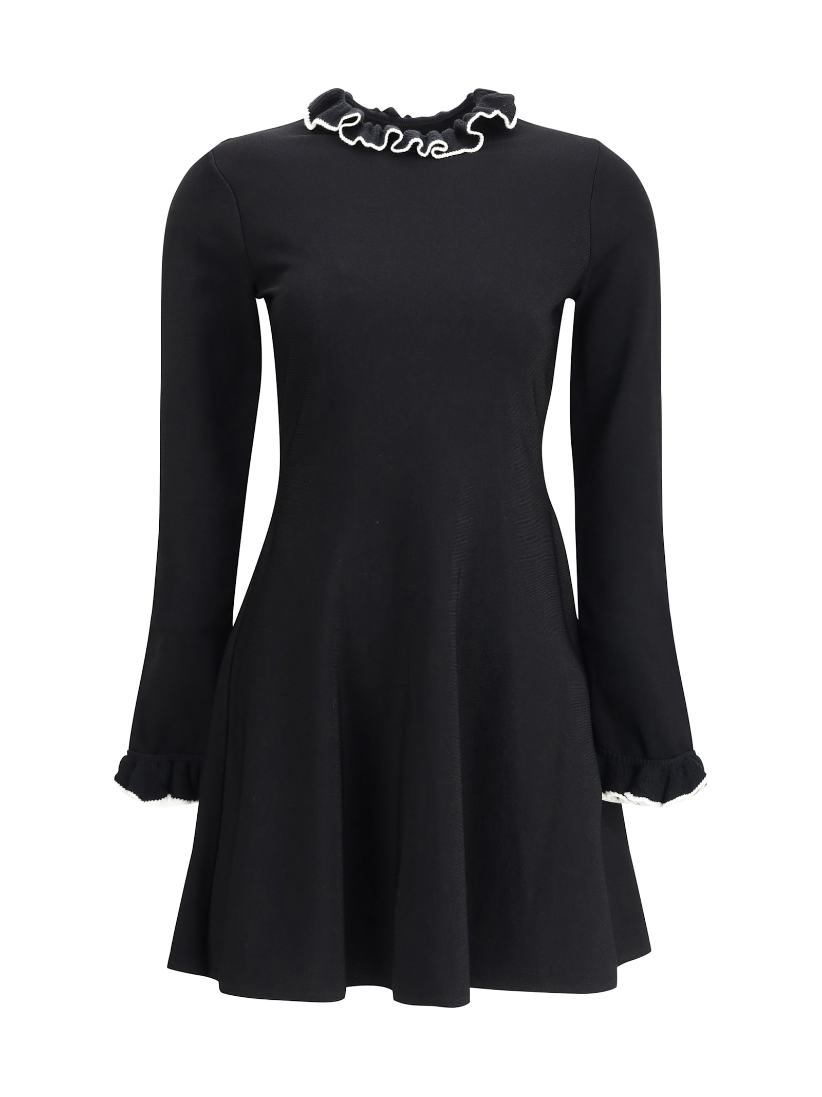 Valentino Knit Dress With Volants