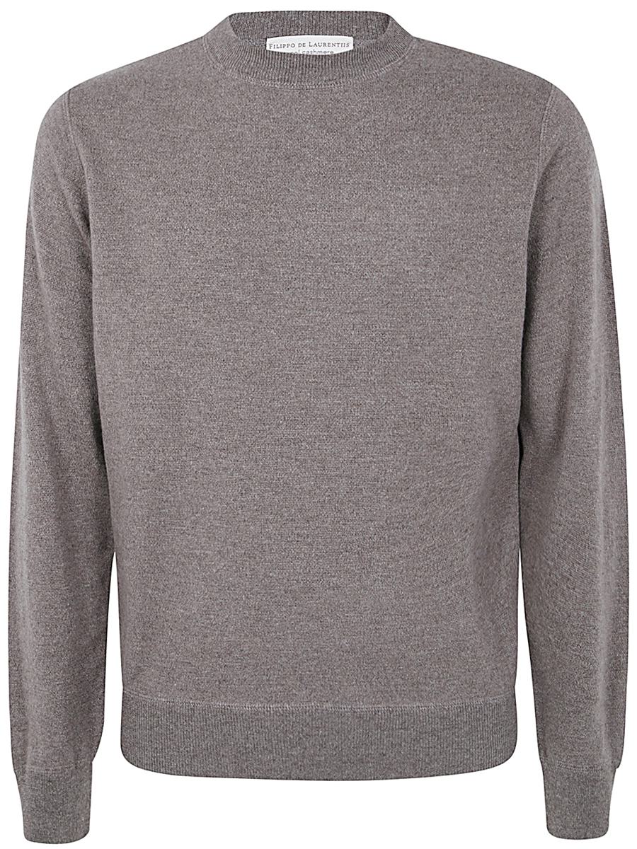 Filippo De Laurentiis Long Sleeves Cashmere Wool Round Neck Sweatshirt Clothing