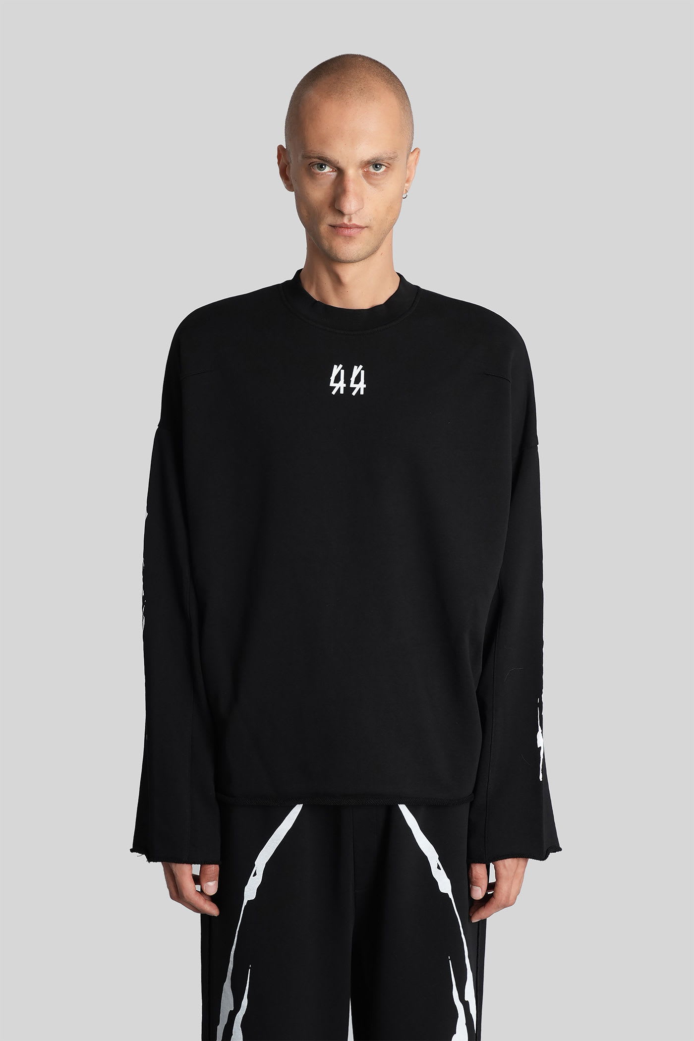 44 Label Group Sweatshirt In Black Cotton