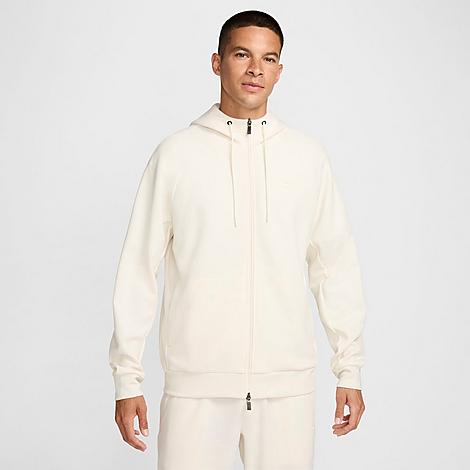 Nike Men's Primary Dri-FIT UV Full-Zip Versatile Hoodie in Pale Ivory Size: Small