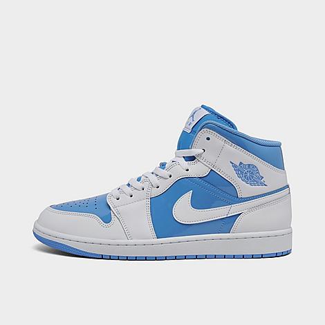 Jordan Men's Air Retro 1 Mid Casual Shoes in White/Legend Blue Size: 9.5