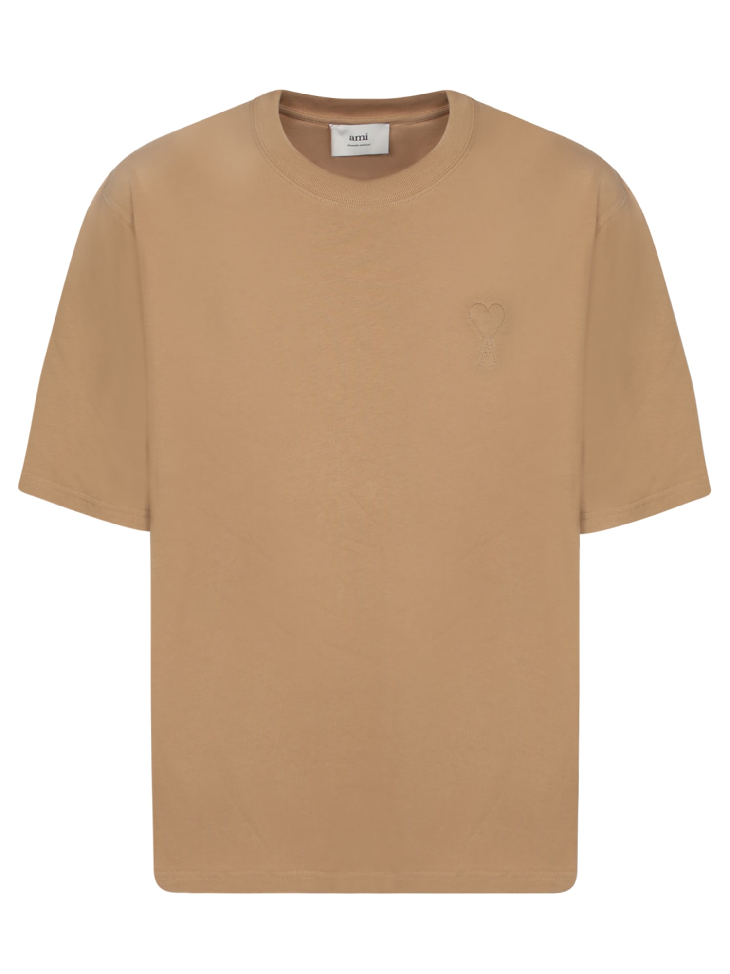 Ami Alexandre Mattiussi Camel Cotton T-shirt