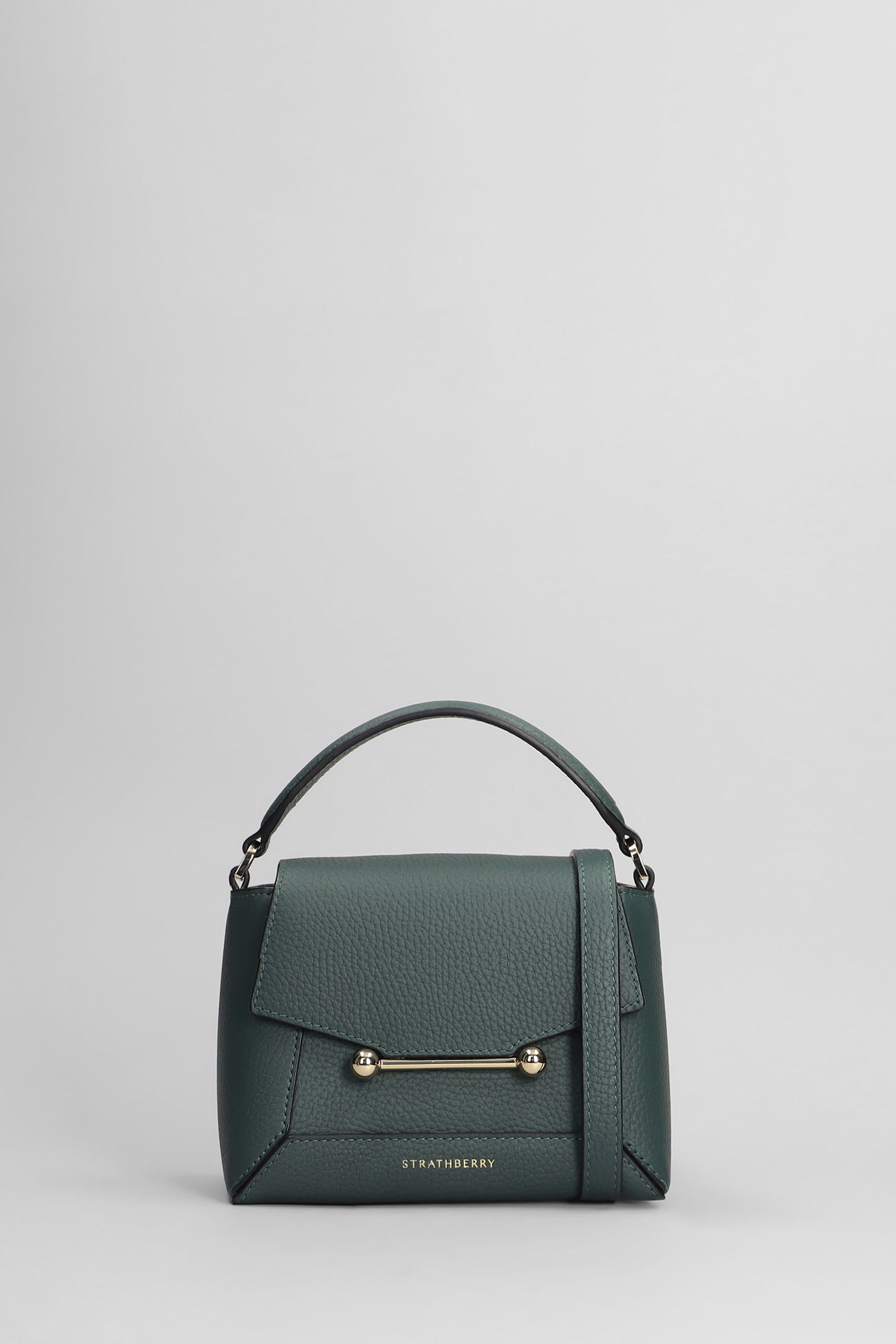 Strathberry Mosaic Shoulder Bag In Green Leather