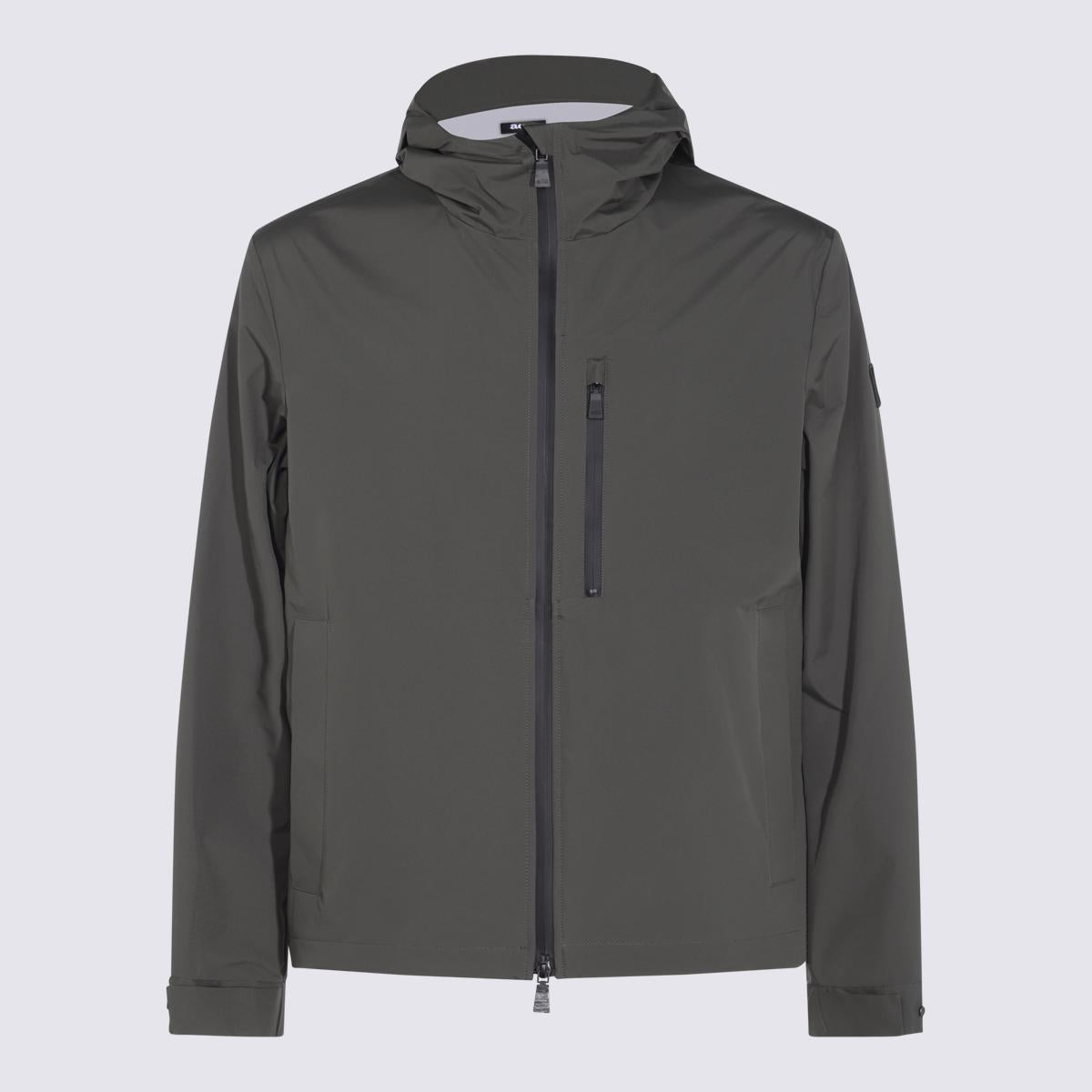 Add Dark Grey Casual Jacket