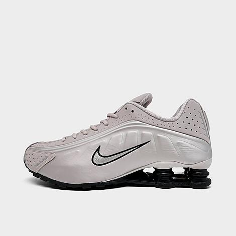 Nike Men's Shox R4 Casual Shoes in College Grey/University Red/Metallic Silver Size: 7.5