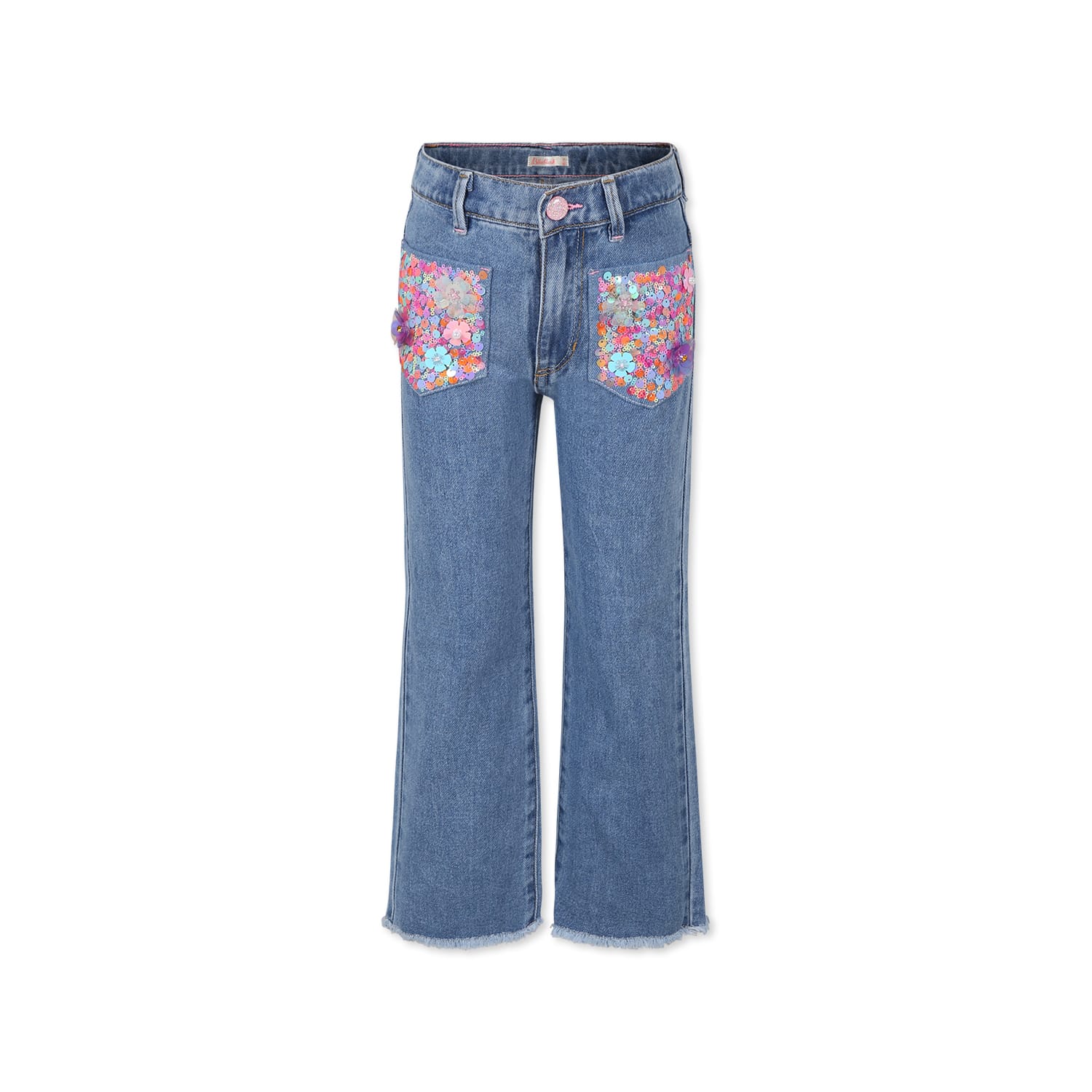 Billieblush Denim Jeans For Girl With Sequins