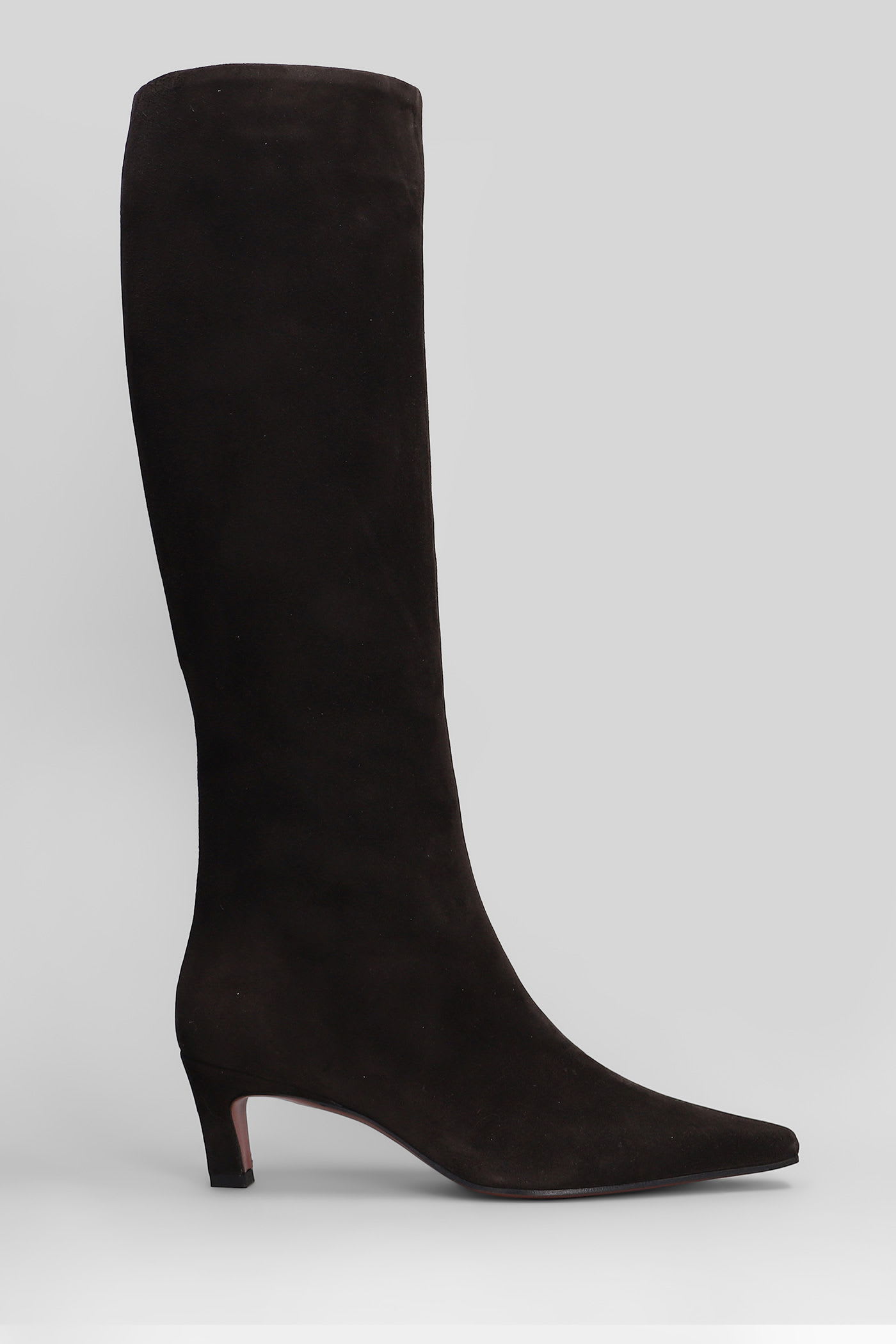 Roberto Festa Fredine High Heels Boots In Dark Brown Suede