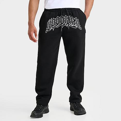 Hoodrich Men's OG Ritual Open-Hem Jogger Pants in Black/White Size: Small