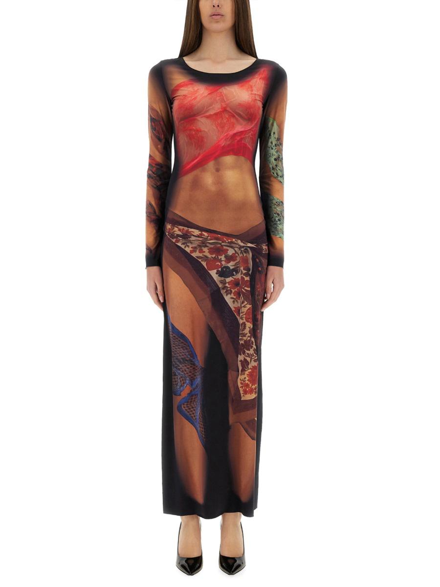 Marine Serre Long Dress "Statues"
