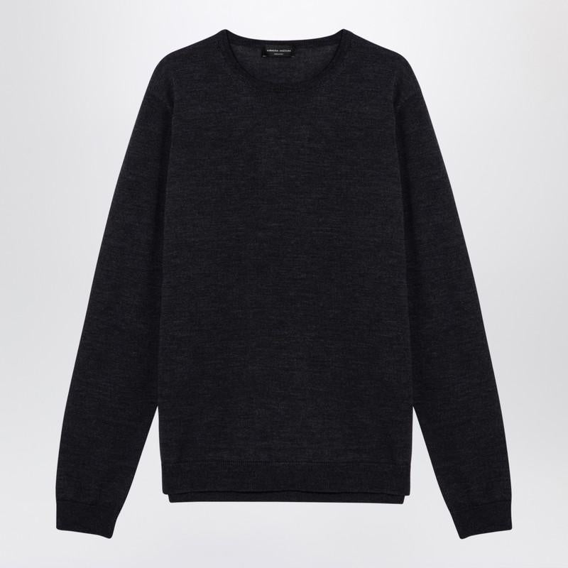 Roberto Collina Anthracite Crew-Neck Sweater