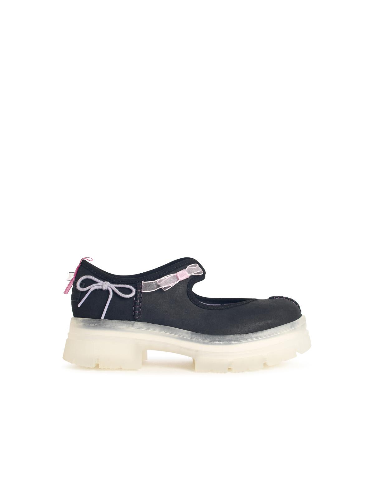 UGG areum Mary Jane Black Leather Sneakers