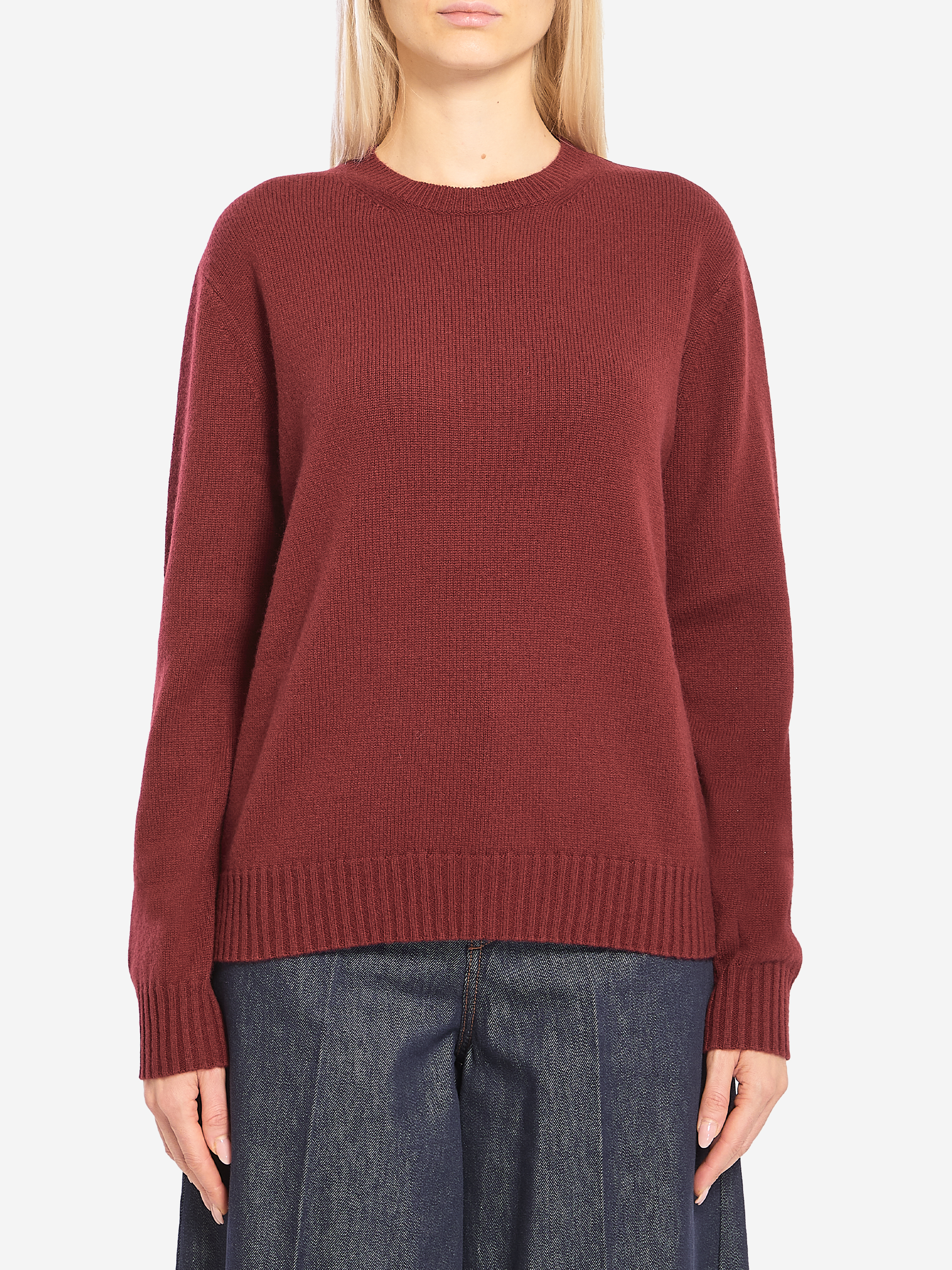 Crew neck sweater in cashmere