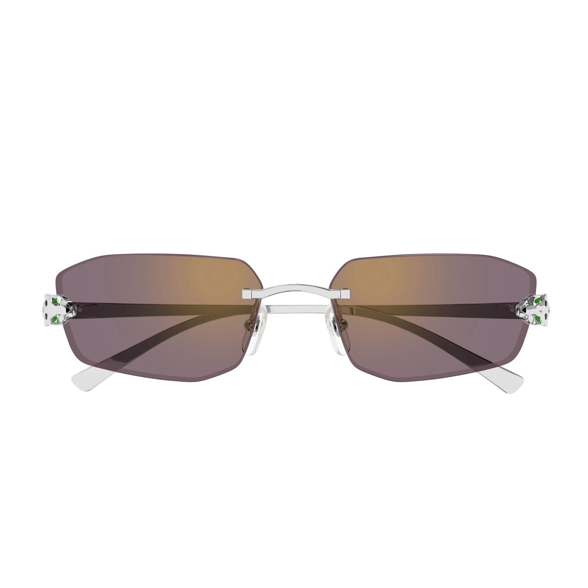 Cartier Eyewear Ct0cartier Ct0474s Panthère De Cartier 004 Silver Violet Sunglasses