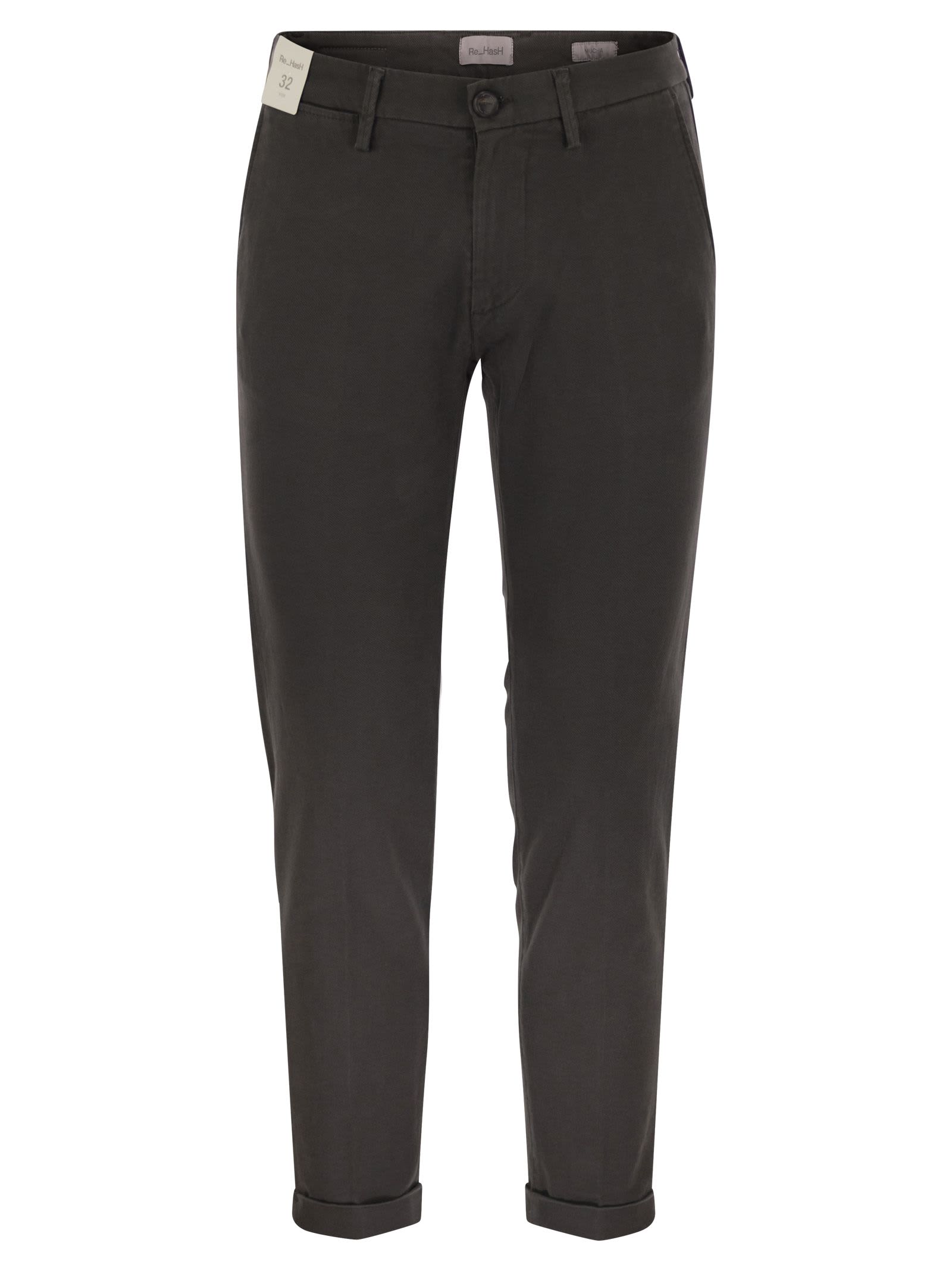 Re-HasH Mucha - Stretch Cotton And Lyocell Chino