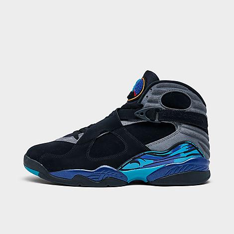 Jordan Air Retro 8 Basketball Shoes in Black/Bright Concord/Aqua Tone Size: 7.5