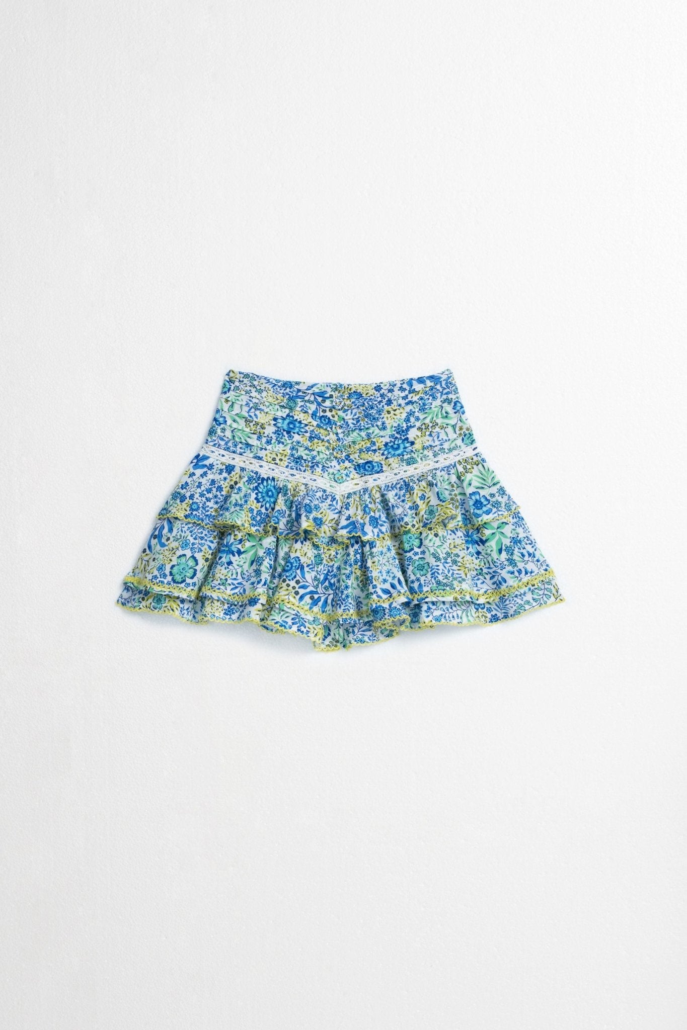Kids Mini Skirt Alizee - White Blue Nature