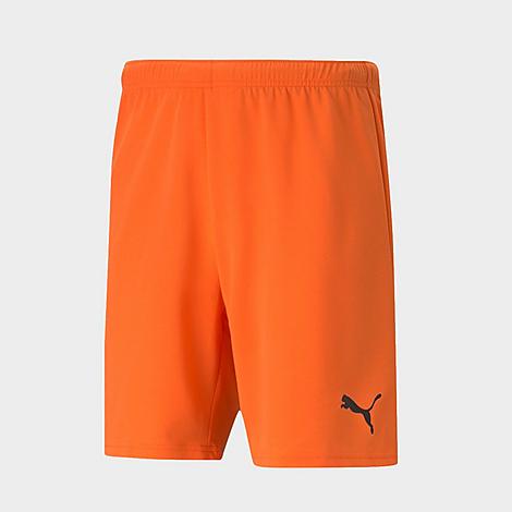 PUMA Men's teamRISE Soccer Shorts in Golden Poppy/Puma Black Size: 2XL