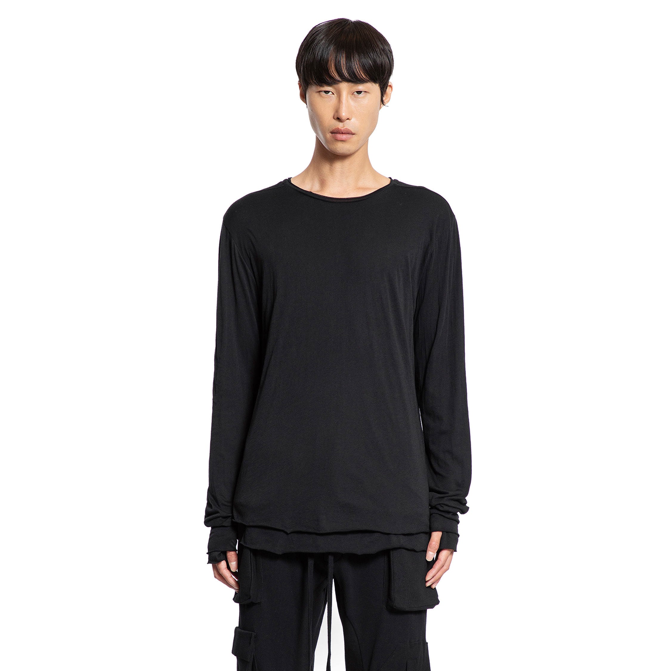 Cotton Jersey Long Sleeve T-Shirt