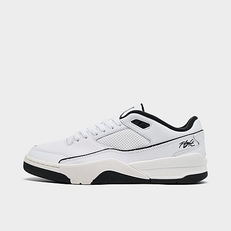 Jordan Men's Flight Court Casual Shoes in White/Sail/Black Size: 8.5