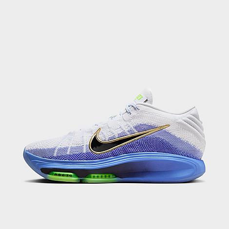 Nike Men's G. T. Hustle 3 Basketball Shoes in White/Royal Pulse/Volt Size: 9.0