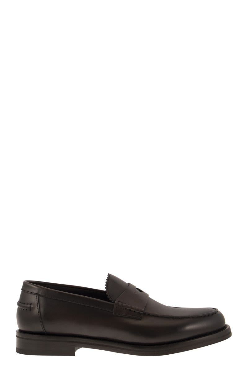 Doucal's Leather Penny Loafer