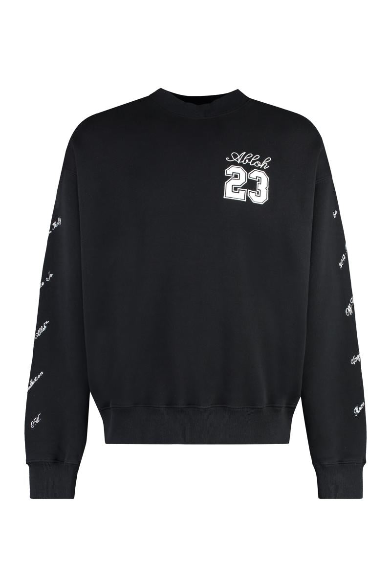 Off-White Cotton Crew-Neck Sweatshirt
