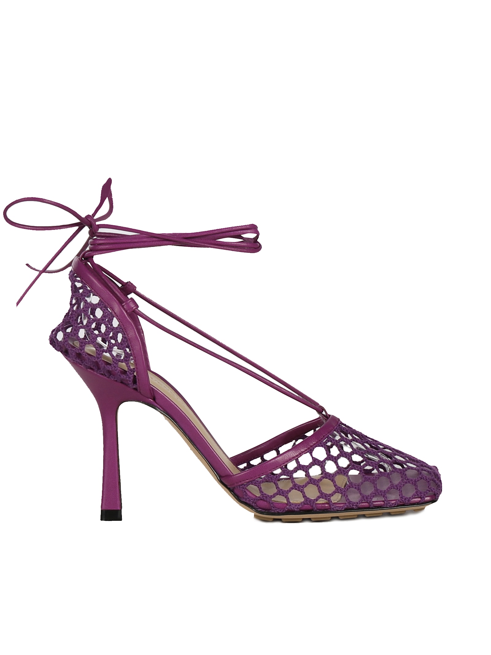 Bottega Veneta Mesh And Leather Décolleté