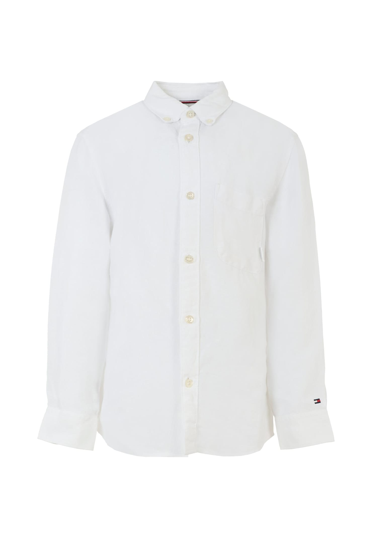 Tommy Hilfiger White Shirt For Boy With Flag