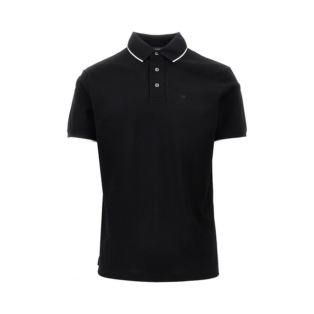 EMPORIO ARMANI 鹰刺绣珠地布男士polo衫